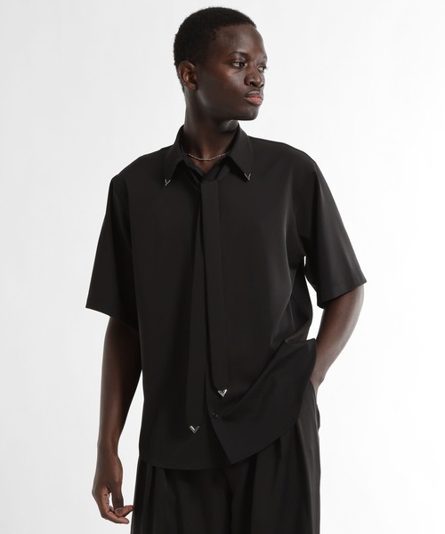 HARE（ハレ）の「【SET UP対応】シルバーパーツボウタイシャツ(HARE)（シャツ/ブラウス・メンズ・オレンジ/ホワイト/ブラック・FREE）」の16枚目の写真