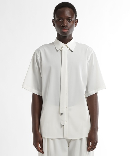 HARE（ハレ）の「【SET UP対応】シルバーパーツボウタイシャツ(HARE)（シャツ/ブラウス・メンズ・オレンジ/ホワイト/ブラック・FREE）」の19枚目の写真