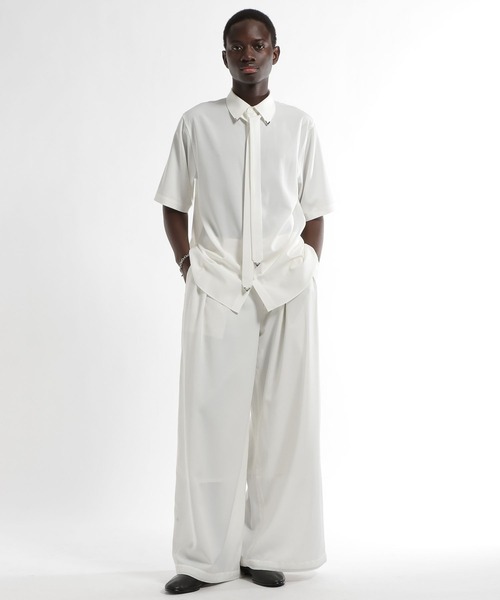 HARE（ハレ）の「【SET UP対応】シルバーパーツボウタイシャツ(HARE)（シャツ/ブラウス・メンズ・オレンジ/ホワイト/ブラック・FREE）」の6枚目の写真