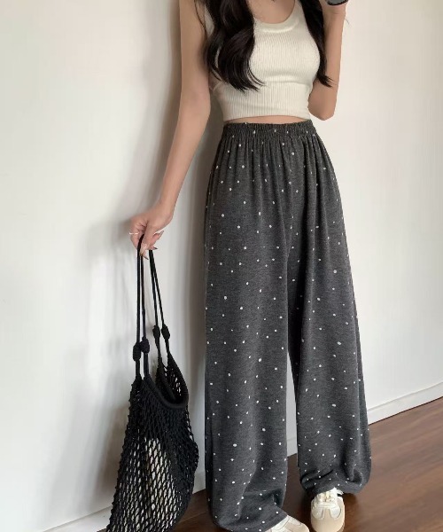 LADY LIKE(レディライク)の「【春夏新作】ドット柄やわらかスウェットパンツ(スウェットパンツ・レディース・ダークグレー/アイボリー/グレー/ライトグレー・M)」の18枚目の写真