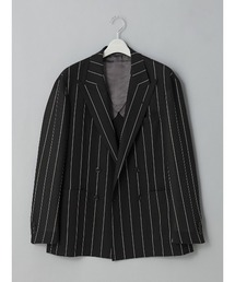 GOOVI | GOOVI／ダブルブレストジャケット／シェットランドウールブレンド／ワイドストライプ(スーツジャケット)