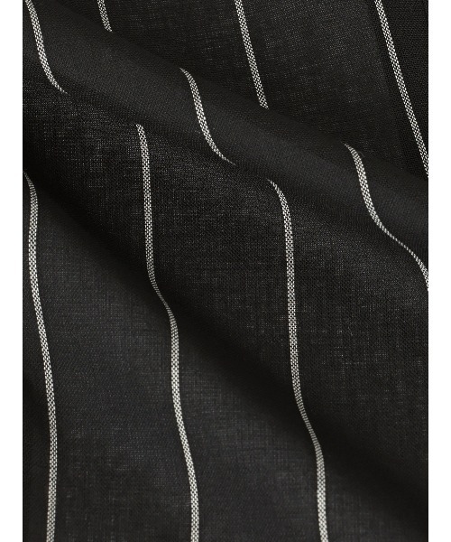 GOOVI（グービ）の「GOOVI／ダブルブレストジャケット／シェットランドウールブレンド／ワイドストライプ（スーツジャケット・メンズ・ブラック・3/2/1）」の7枚目の写真