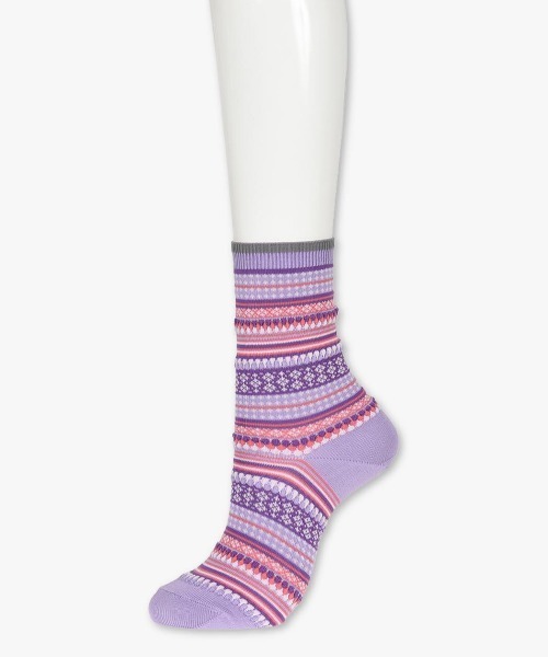 ANNA SUI(アナスイ)の「ノルディックソックス(ソックス/靴下・レディース・ブラック/サックスブルー/パープル/グリーン・22.5~24.5cm)」の5枚目の写真