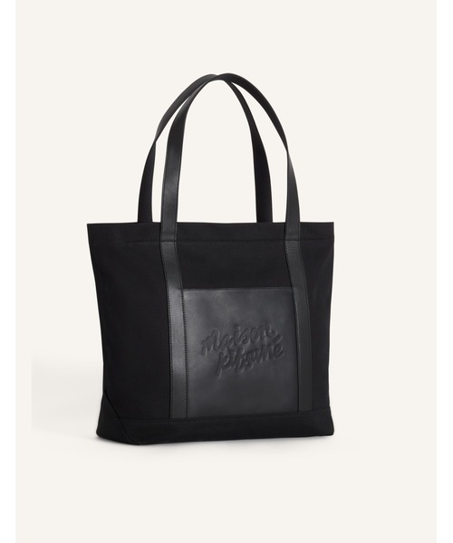Maison Kitsune（メゾンキツネ）の「CANVAS AND LEATHER LARGE TOTE
