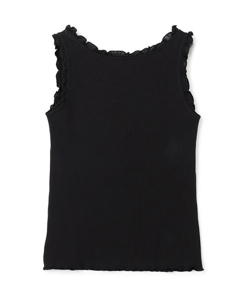 N.(N. Natural Beauty Basic)(エヌエヌナチュラルビューティーベーシック)の「フリルテレコカットソー(タンクトップ・レディース・ブラック/ブルー/オフホワイト・フリ-)」の17枚目の写真