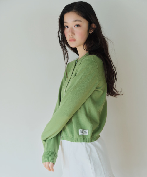 HOMEBODY THINGS（ホームバディ ティングズ）の「Soft Button Cardigan (GREEN)（カーディガン/ボレロ・レディース・その他・1/2）」の4枚目の写真