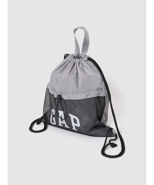 GAP(ギャップ)の「GAPロゴ ドローストリング バックパック (キッズ)(バックパック/リュック・キッズ・グレー/ブラック・ONE SIZE)」の2枚目の写真