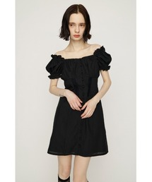 SLY(�X���C)��GATHER RIBBON S/OP �M���U�[���{���~�j�����s�[�X �t�� �ĕ�(�����s�[�X)