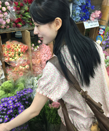 FFATS FLOWER PUFF SHIRRING TEE_MIX(NG2GSUT585A)