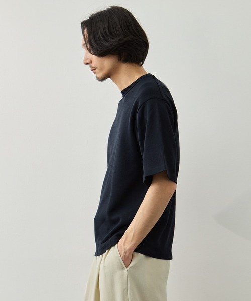 CITY TOKYO(シティトウキョウ)の「【CITY TOKYO】Joint knit リラックスTee(Tシャツ/カットソー・メンズ・オフホワイト/ライトブルーグレー/ミント/ネイビー・1/2)」の6枚目の写真