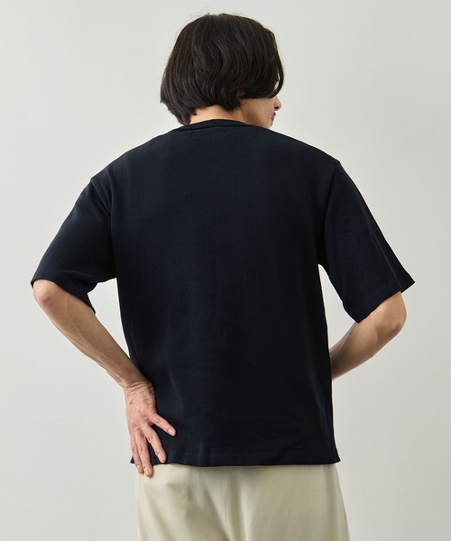 CITY TOKYO(シティトウキョウ)の「【CITY TOKYO】Joint knit リラックスTee(Tシャツ/カットソー・メンズ・オフホワイト/ライトブルーグレー/ミント/ネイビー・1/2)」の7枚目の写真