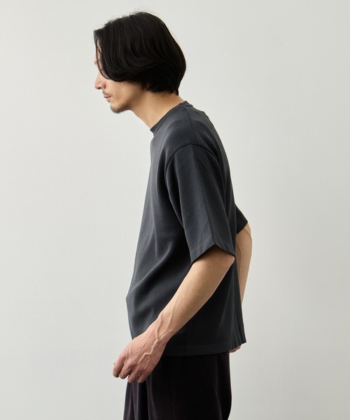 CITY TOKYO(シティトウキョウ)の「【CITY TOKYO】Joint knit リラックスTee(Tシャツ/カットソー・メンズ・オフホワイト/ライトブルーグレー/ミント/ネイビー・1/2)」の12枚目の写真