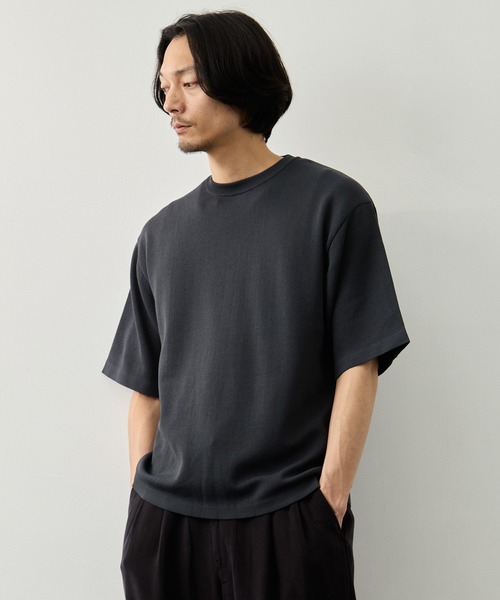 CITY TOKYO(シティトウキョウ)の「【CITY TOKYO】Joint knit リラックスTee(Tシャツ/カットソー・メンズ・オフホワイト/ライトブルーグレー/ミント/ネイビー・1/2)」の11枚目の写真