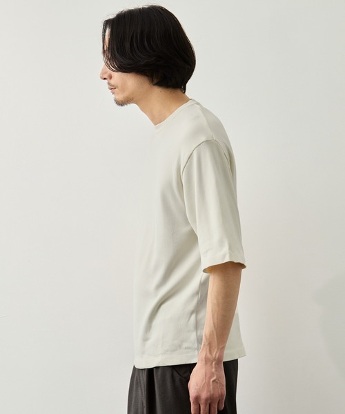 CITY TOKYO(シティトウキョウ)の「【CITY TOKYO】Joint knit リラックスTee(Tシャツ/カットソー・メンズ・オフホワイト/ライトブルーグレー/ミント/ネイビー・1/2)」の17枚目の写真