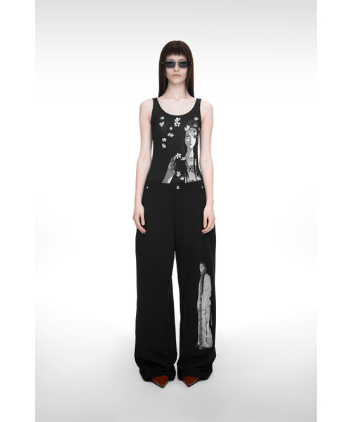 NACHE（ナチェ）の「DRAWING SWEAT PANTS (UNISEX) BLACK（スウェットパンツ・レディース・その他・0/1）」の2枚目の写真