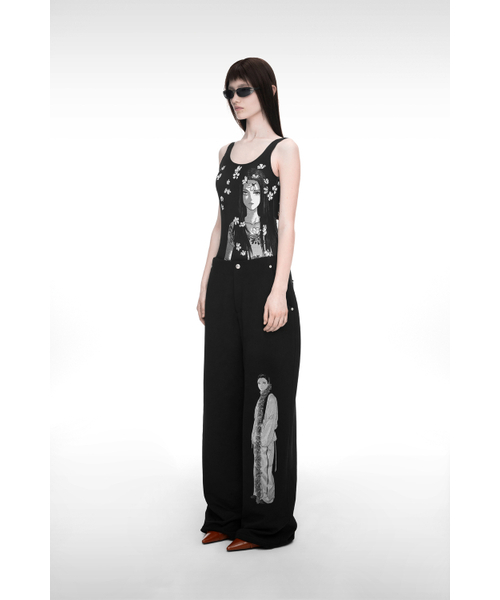 NACHE（ナチェ）の「DRAWING SWEAT PANTS (UNISEX) BLACK（スウェットパンツ・レディース・その他・0/1）」の3枚目の写真