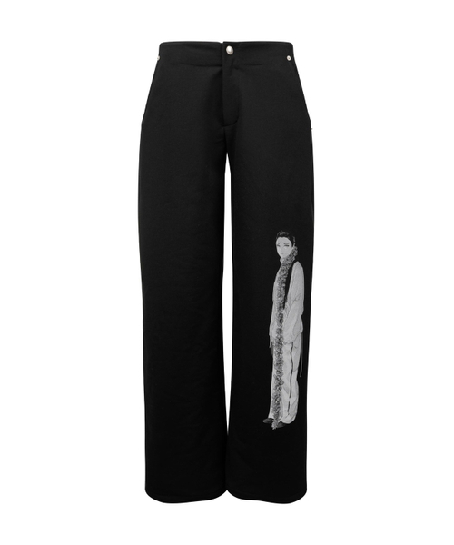 NACHE（ナチェ）の「DRAWING SWEAT PANTS (UNISEX) BLACK（スウェットパンツ・レディース・その他・0/1）」の5枚目の写真