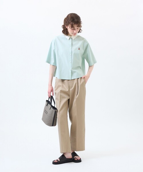 MACKINTOSH PHILOSOPHY（ﾏｯｷﾝﾄｯｼｭ ﾌｨﾛｿﾌｨｰ）の「バッキンガムベア クレリックハーフスリーブシャツ（シャツ/ブラウス・レディース・ダークネイビー/ブルー系その他3/ブルー・38/36）」の5枚目の写真