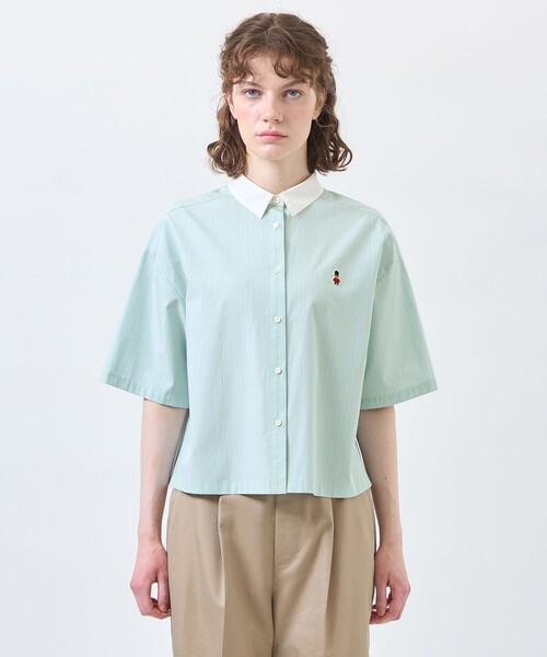MACKINTOSH PHILOSOPHY（ﾏｯｷﾝﾄｯｼｭ ﾌｨﾛｿﾌｨｰ）の「バッキンガムベア クレリックハーフスリーブシャツ（シャツ/ブラウス・レディース・ダークネイビー/ブルー系その他3/ブルー・38/36）」の7枚目の写真