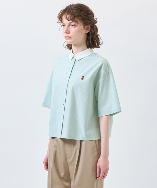 MACKINTOSH PHILOSOPHY（ﾏｯｷﾝﾄｯｼｭ ﾌｨﾛｿﾌｨｰ）の「バッキンガムベア クレリックハーフスリーブシャツ（シャツ/ブラウス・レディース・ダークネイビー/ブルー系その他3/ブルー・38/36）」の8枚目の写真