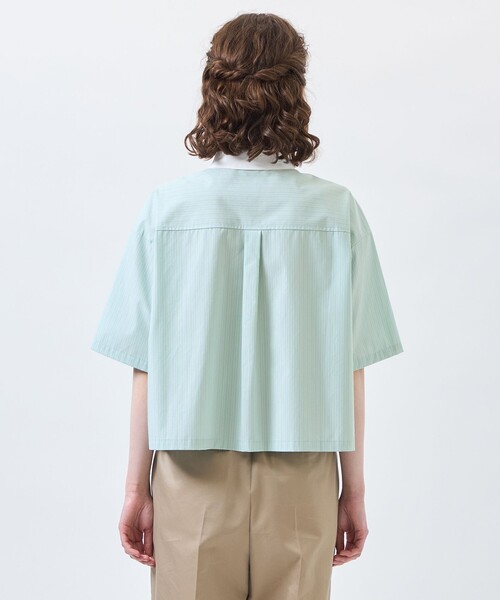 MACKINTOSH PHILOSOPHY（ﾏｯｷﾝﾄｯｼｭ ﾌｨﾛｿﾌｨｰ）の「バッキンガムベア クレリックハーフスリーブシャツ（シャツ/ブラウス・レディース・ダークネイビー/ブルー系その他3/ブルー・38/36）」の9枚目の写真