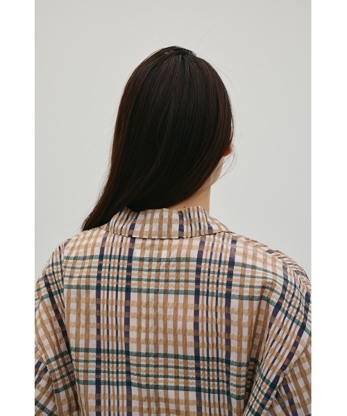 STYLEMIXER(スタイルミキサー)の「【セットアップ対応】シアーチェックジャケット(テーラードジャケット・レディース・ベージュ系その他/ブルー系その他3・FREE)」の18枚目の写真
