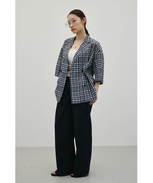 STYLEMIXER(スタイルミキサー)の「【セットアップ対応】シアーチェックジャケット(テーラードジャケット・レディース・ベージュ系その他/ブルー系その他3・FREE)」の13枚目の写真
