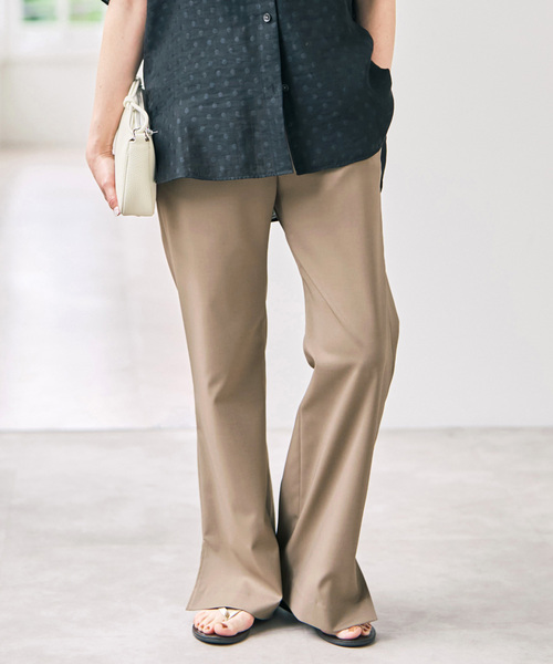 Spick & Span（スピックアンドスパン）の「《34サイズ登場 / 追加2》スリットイージーパンツ（スラックス・レディース・ブラウン/ベージュ/ブラック系その他・34/40/38/36）」の5枚目の写真
