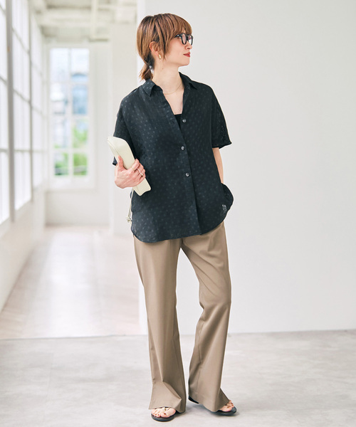 Spick & Span（スピックアンドスパン）の「《34サイズ登場 / 追加2》スリットイージーパンツ（スラックス・レディース・ブラウン/ベージュ/ブラック系その他・34/40/38/36）」の7枚目の写真