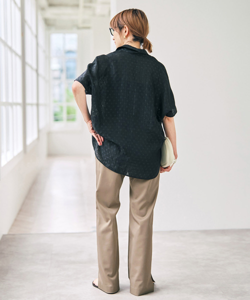 Spick & Span（スピックアンドスパン）の「《34サイズ登場 / 追加2》スリットイージーパンツ（スラックス・レディース・ブラウン/ベージュ/ブラック系その他・34/40/38/36）」の8枚目の写真