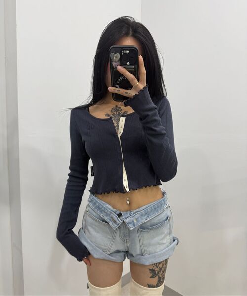 THE MYSTERIOUS HOTEL（ザミステリアスホテル）の「FAKE DENIM SHORTS [3 Size]（デニムパンツ・レディース・その他・SMALL/MEDIUM/LARGE）」の10枚目の写真