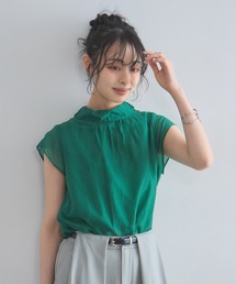 リュックスシアーボウタイブラウス