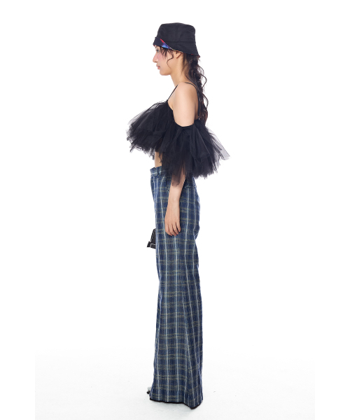 GREEDILOUS(グリディアス)の「Check Pattern green inside Denim Pants(その他パンツ・レディース・その他・X-SMALL/SMALL/MEDIUM/LARGE)」の4枚目の写真