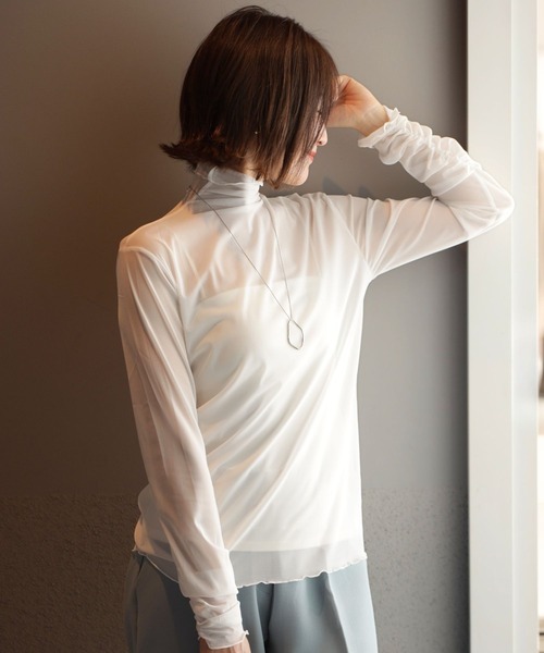 Ehre style（エーレスタイル）の「さり気なシアーで 肌隠し インナー（Tシャツ/カットソー・レディース・ホワイト/ブラック/グレー・FREE）」の20枚目の写真