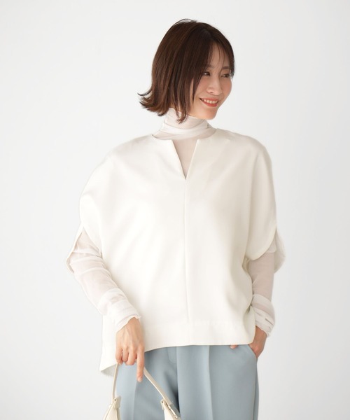 Ehre style（エーレスタイル）の「さり気なシアーで 肌隠し インナー（Tシャツ/カットソー・レディース・ホワイト/ブラック/グレー・FREE）」の12枚目の写真
