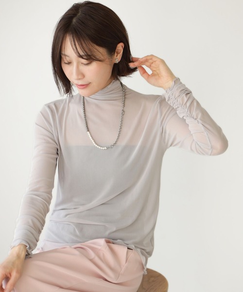 Ehre style（エーレスタイル）の「さり気なシアーで 肌隠し インナー（Tシャツ/カットソー・レディース・ホワイト/ブラック/グレー・FREE）」の22枚目の写真