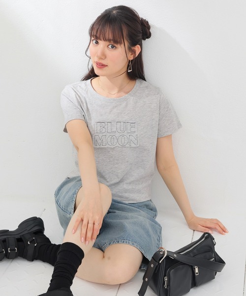 Honeys（ハニーズ）の「【ＵＶカット】ロゴＴシャツ（Tシャツ/カットソー・レディース・スミクロ/オートミール・S/M/L）」の16枚目の写真