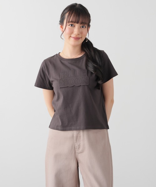 Honeys（ハニーズ）の「【ＵＶカット】ロゴＴシャツ（Tシャツ/カットソー・レディース・スミクロ/オートミール・S/M/L）」の21枚目の写真