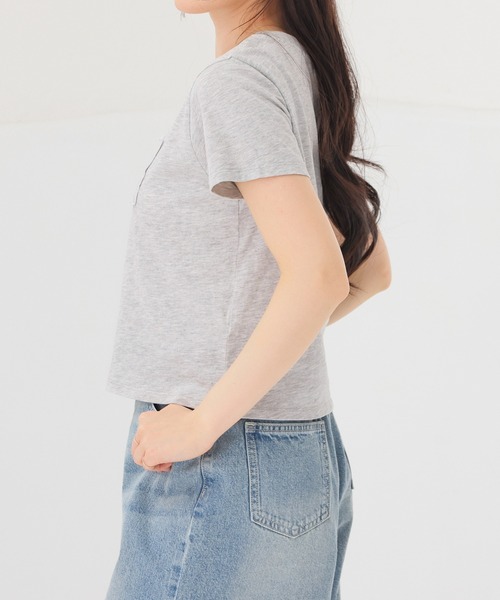 Honeys（ハニーズ）の「【ＵＶカット】ロゴＴシャツ（Tシャツ/カットソー・レディース・スミクロ/オートミール・S/M/L）」の7枚目の写真
