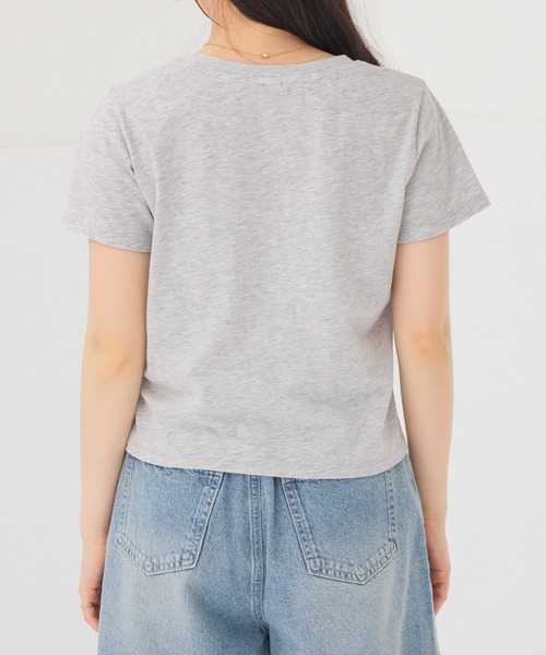 Honeys（ハニーズ）の「【ＵＶカット】ロゴＴシャツ（Tシャツ/カットソー・レディース・スミクロ/オートミール・S/M/L）」の8枚目の写真