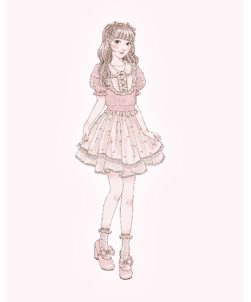 mellfy memory（メルフィーメモリー）の「Fairy in love flower skirt（スカート・レディース・ホワイト/ホワイト系その他/ピンク・S/M）」の19枚目の写真