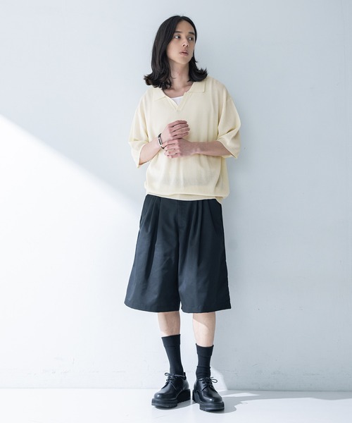 MDR（エムディアール）の「リネンタッチスキッパーポロシャツ（ポロシャツ・メンズ・ホワイト/ブルー/ブラック・L/M）」の7枚目の写真