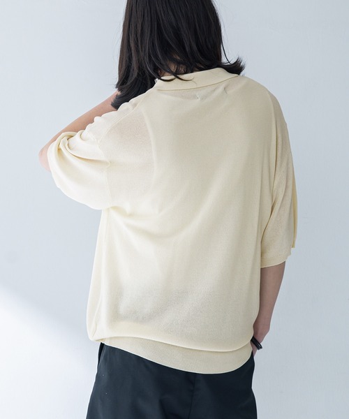 MDR（エムディアール）の「リネンタッチスキッパーポロシャツ（ポロシャツ・メンズ・ホワイト/ブルー/ブラック・L/M）」の9枚目の写真
