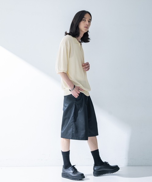 MDR（エムディアール）の「リネンタッチスキッパーポロシャツ（ポロシャツ・メンズ・ホワイト/ブルー/ブラック・L/M）」の5枚目の写真