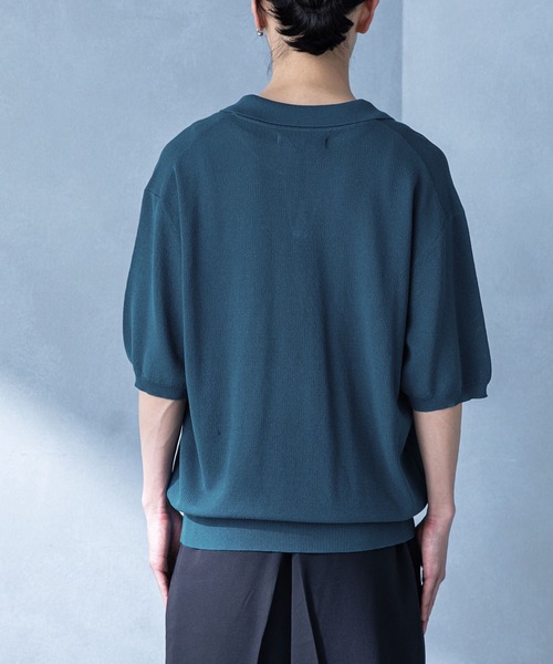 MDR（エムディアール）の「リネンタッチスキッパーポロシャツ（ポロシャツ・メンズ・ホワイト/ブルー/ブラック・L/M）」の16枚目の写真