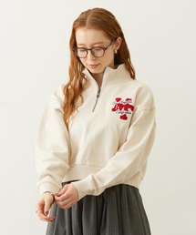 MILKFED. | SAGARA PATCH HALF ZIP TOP(スウェット)