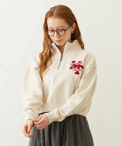 SAGARA PATCH HALF ZIP TOP（スウェット）｜MILKFED.（ミルクフェド