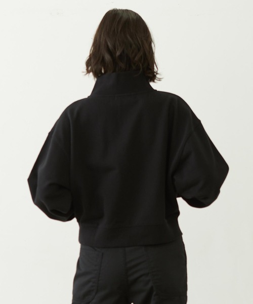 MILKFED.（ミルクフェド）の「SAGARA PATCH HALF ZIP TOP（スウェット・レディース・ピンク/オフホワイト/ブラック・M/L）」の11枚目の写真