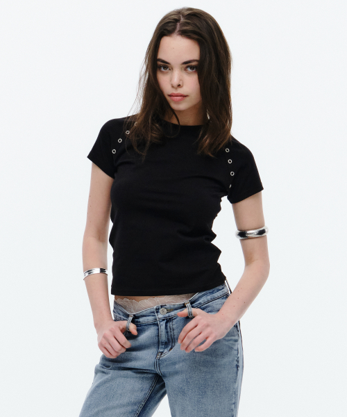 Midnight Move(ミッドナイトムーブ)の「sh ey t (black)(Tシャツ/カットソー・レディース・その他・FREE)」の1枚目の写真