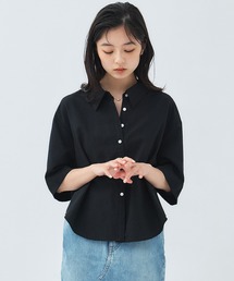 【2026新作】リネンレーヨンミドルスリーブシャツ